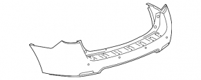 Rear bumper bare Chevrolet Equinox 10-15 pre-rest for parking sensors