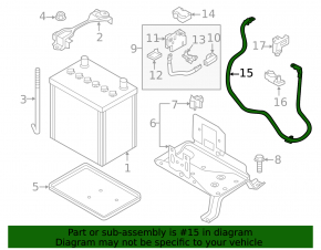 Battery terminal - negative ground for Nissan Leaf 11-12