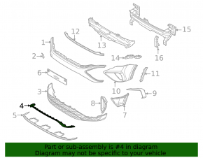 Front bumper lower trim VW Taos 22-25