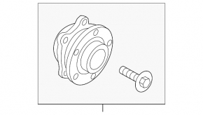 Rear left hub Volvo XC40 19-25 AWD
