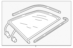 Rear right window with blind glass for Audi Q7 19-26 tinted, with chrome molding