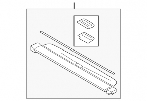Trunk curtain BMW X5 F15 14-18 anthrazit