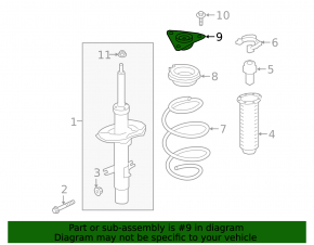 Front right shock absorber support Nissan Altima 19-