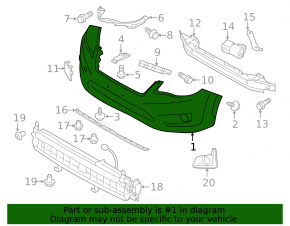 Subaru Crosstrek 16-17 front bumper