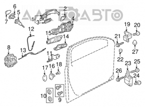 Front left door lock VW CC 08-17
