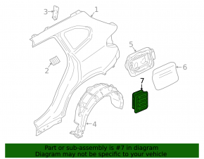Left ventilation shield BMW X1 F48 16-20