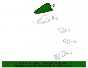 Antenna housing fin BMW X3 G01 18-21