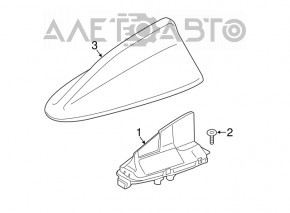 Antenna housing fin BMW X7 G07 19-22 broken mount