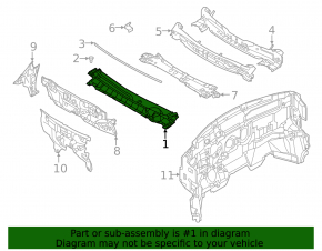 Plastic windshield wiper grille Nissan Pathfinder 22-25