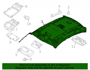 Headlining Nissan Sentra 20-24 without sunroof