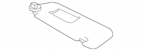 Left visor Lexus ES350 07-12 beige, for cleaning, without hook