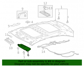 Left visor Lexus ES350 07-12 beige, for cleaning, without hook