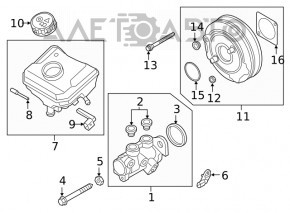 Brake master cylinder with reservoir for Audi Q5 80A 18-24
