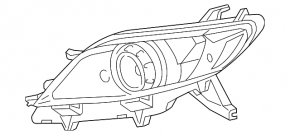 Front right headlight complete Toyota Sienna 11-15 xenon