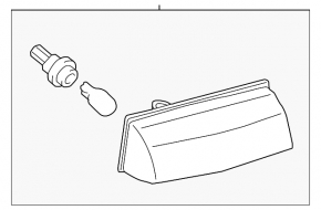 Left tailgate number plate light for Toyota Prius 2009-2010