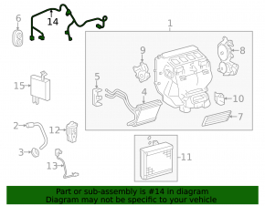 Heater and air conditioning wiring for a 1998 Toyota Avalon