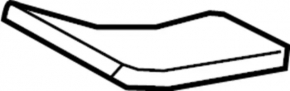 Upper right arch trim panel for Infiniti QX50 19-25 black