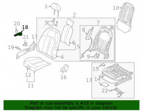 Kia K5 21-26 passenger seat height adjustment lever, black