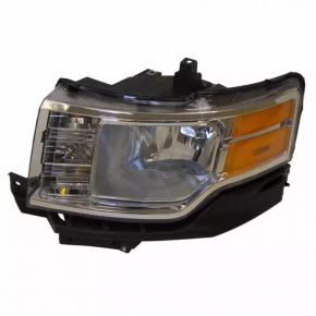 Headlight front left bare Ford Flex 09-12 dorest halogen, broken mount, spider web