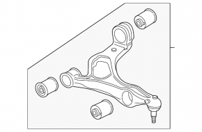 Lower front left control arm Porsche Cayenne 958 11-15