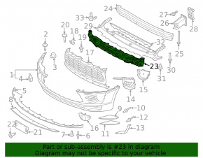 Front Bumper Absorber Porsche Macan 15-18
