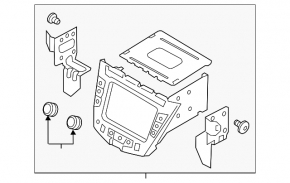 Monitor, display, navigation Hyundai Veloster 12-13