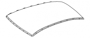 Metal roof Mercedes C-class W205 15-21 without panorama and sunroof and antenna, sawed off