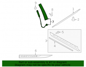 Lincoln MKX 16-18 right front side door trim