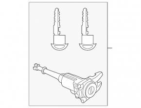 Front left door lock cylinder for Mazda CX-5 21-25