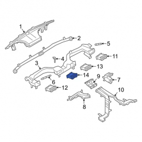 Front panel air duct deflector central left Ford Explorer 20-