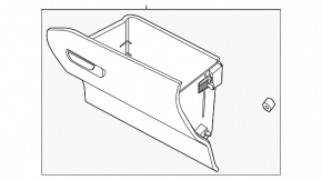 Ford Escape MK4 2020 glove compartment, beige, worn, 2-piece