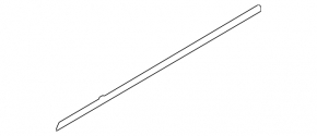 Door-glass molding, central front right, Land Rover Range Rover 13-21, gloss black