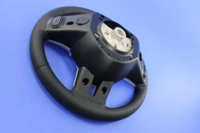 Naked steering wheel Dodge Journey 11-16 leather black, heated, without buttons, with pads, scratches