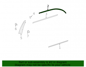 Upper rear right door molding Mercedes W221 chrome, scratches