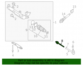 Steering rod left Mercedes W211 E350 02-09 CTR