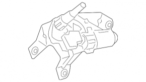 Rear wiper linkage with motor GMC Terrain 10-17