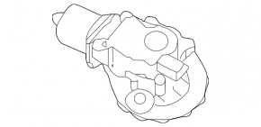 Nissan Leaf 13-17 Front Windscreen Wiper Trapezoid Motor