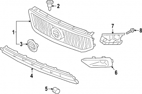Radiator grill with Volvo XC40 19-22 R-Design badge