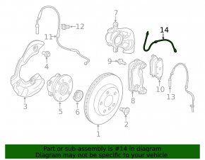 Front left brake hose for BMW i3 14-21