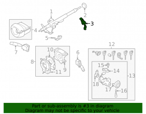 Subaru Forester 08-13 SH steering shaft