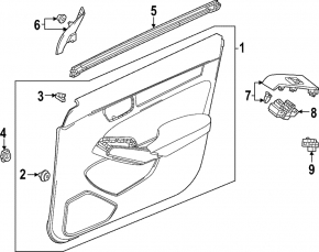 Front left window lift control Honda Civic XI FE/FL 22-24 5d