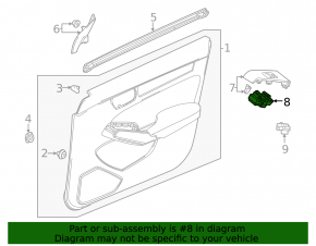 Front left window lift control Honda Civic XI FE/FL 22-24 5d