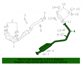 Subaru Forester 19-24 SK mid exhaust pipe rusty