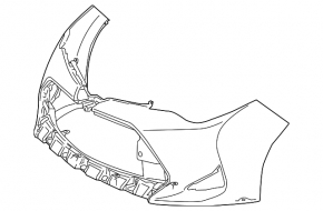 Front bumper bare Toyota Corolla 17-19