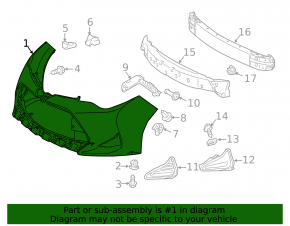 Front bumper bare Toyota Corolla 17-19