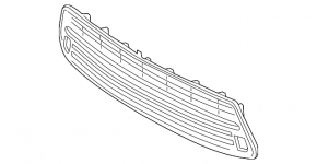 Lower grille front bumper central Toyota Highlander 11-13 hybrid