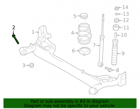 Rear subframe mounting bolt 2 pcs Nissan Kicks 18-24
