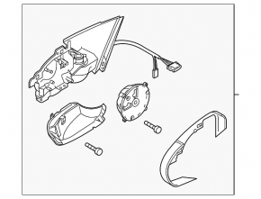 Side mirror left VW Passat 20-22 8 pins, turn signal, heating, backlight