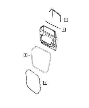 Front Right Door Seal Jeep Renegade 15-23