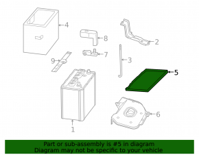 Toyota Highlander 08-10 hybrid battery tray with sensor